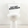 Stick3D - 🚽 "Tout doit disparaître" – Vinyle Permanent 20 x 8 cm 🧻