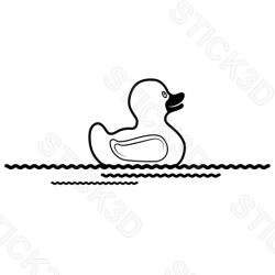 Stick3D - 🚽🦆 Sticker WC "Canard" – Vinyle Permanent 🛁✨
