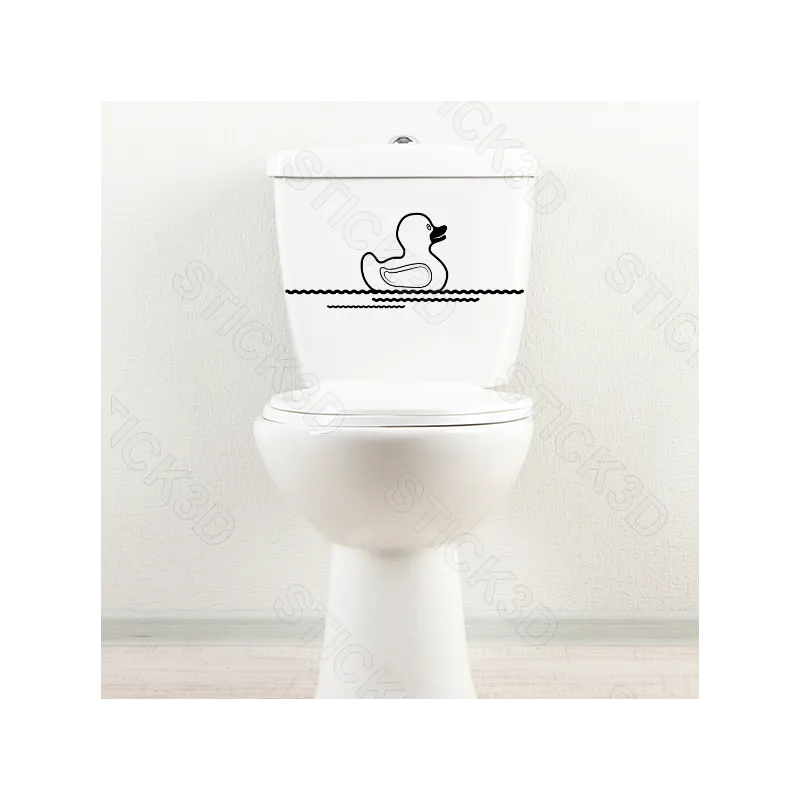 Stick3D - 🚽🦆 Sticker WC "Canard" – Vinyle Permanent 🛁✨
