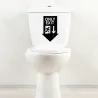 Stick3D - 🚽➡️ Sticker WC "Only Exit" – Vinyle Permanent 🚷✨