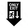Stick3D - 🚽➡️ Sticker WC "Only Exit" – Vinyle Permanent 🚷✨