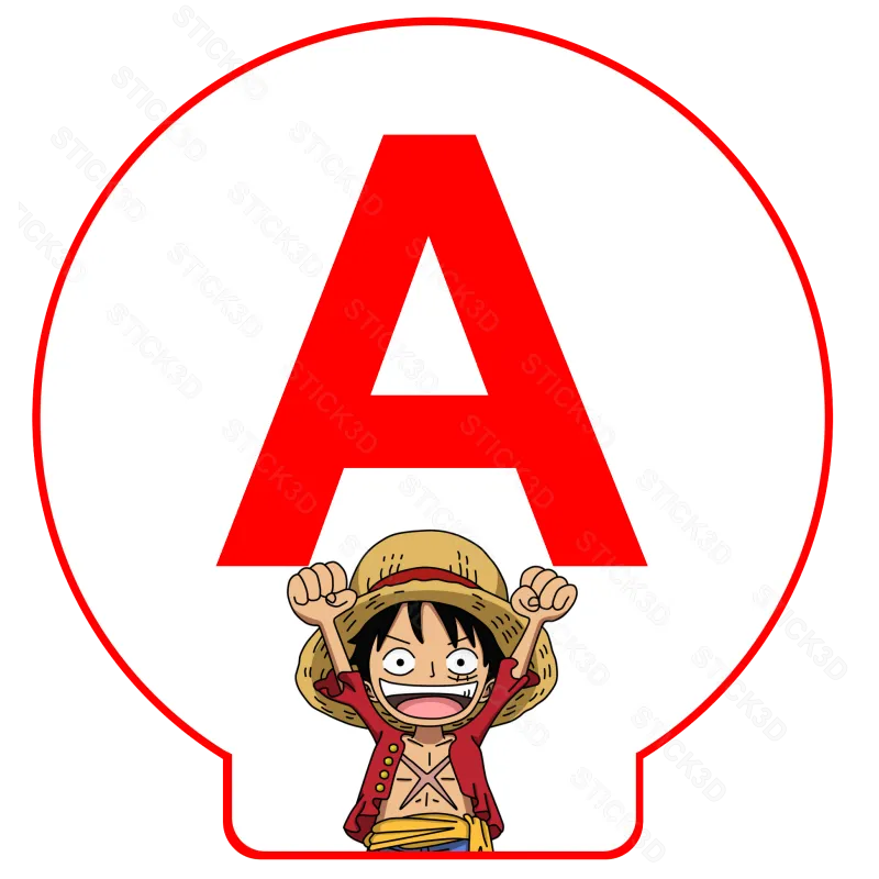 Stick3D - 🅰️ "Jeune Conducteur–Luffy"– Vinyle Permanent 15 x 16 cm 🚗