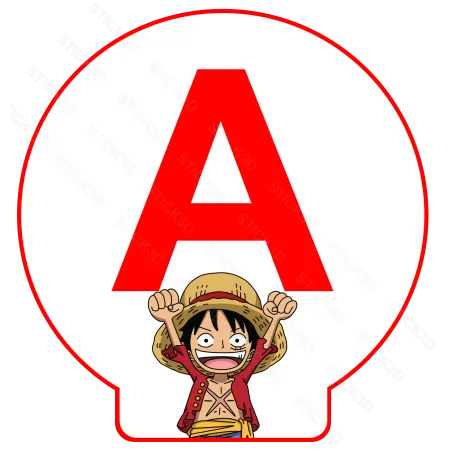 Stick3D - 🅰️ "Jeune Conducteur–Luffy"– Vinyle Permanent 15 x 16 cm 🚗