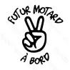 Stick3D - 🏍️👶 Sticker "Futur Motard à Bord" – Vinyle Permanent 🛡️