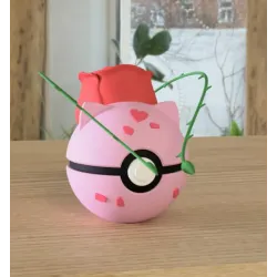 Stick3D - 🌱 Pokéball Bulbizarre femelle - Reproduction 3D 🌱