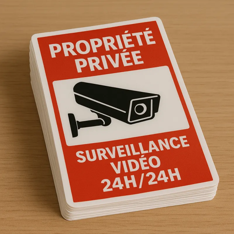 Stick3D - 🚨🔴 Panneaux propriété privée (3D ou autocollant) 🛡️