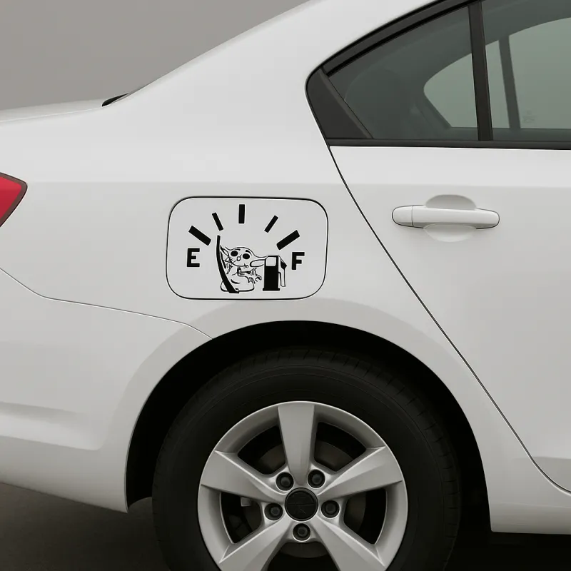 Stick3D - ⛽stickers Trappe à Essence – Vinyle Permanent 10 x 9 cm 🚗