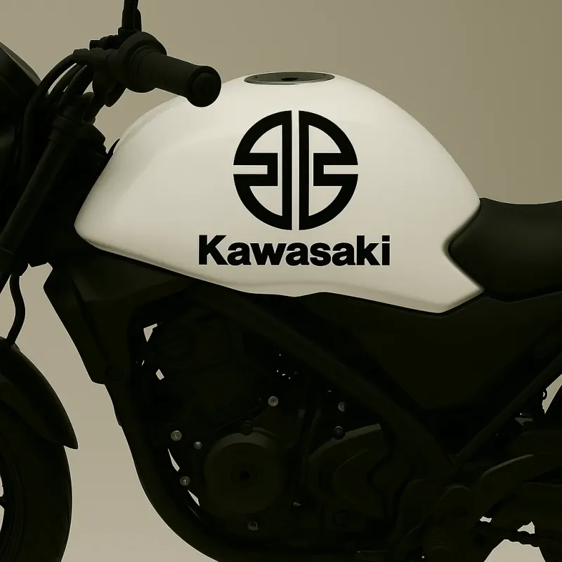 Stick3D - Stickers "Kawasaki Team Racing" – Vinyle Permanent Moto 🛡️