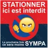 Stick3D - Autocollant "Stationnement Interdit" 2 – Format 8 x 8 cm