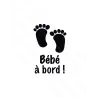 Stick3D - 👶 Autocollant "Bébé à Bord" – Vinyle Permanent 12 x 14 cm