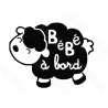 Stick3D - 🐑 Bébé à Bord – Mouton – Vinyle Permanent 14 x 12 cm 👶