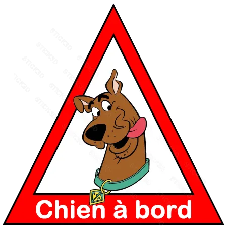 Stick3D - 🐶🚗  "Chien à Bord" – Vinyle Imprimable 14 x 13 cm 🐾